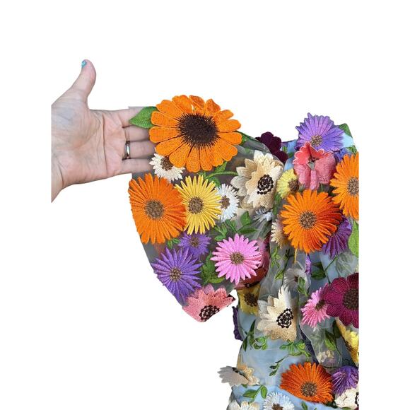 Magnolia Place Vintage Flower Party Midori Swing Dress 100% Polyester Size XL - Picture 6 of 8